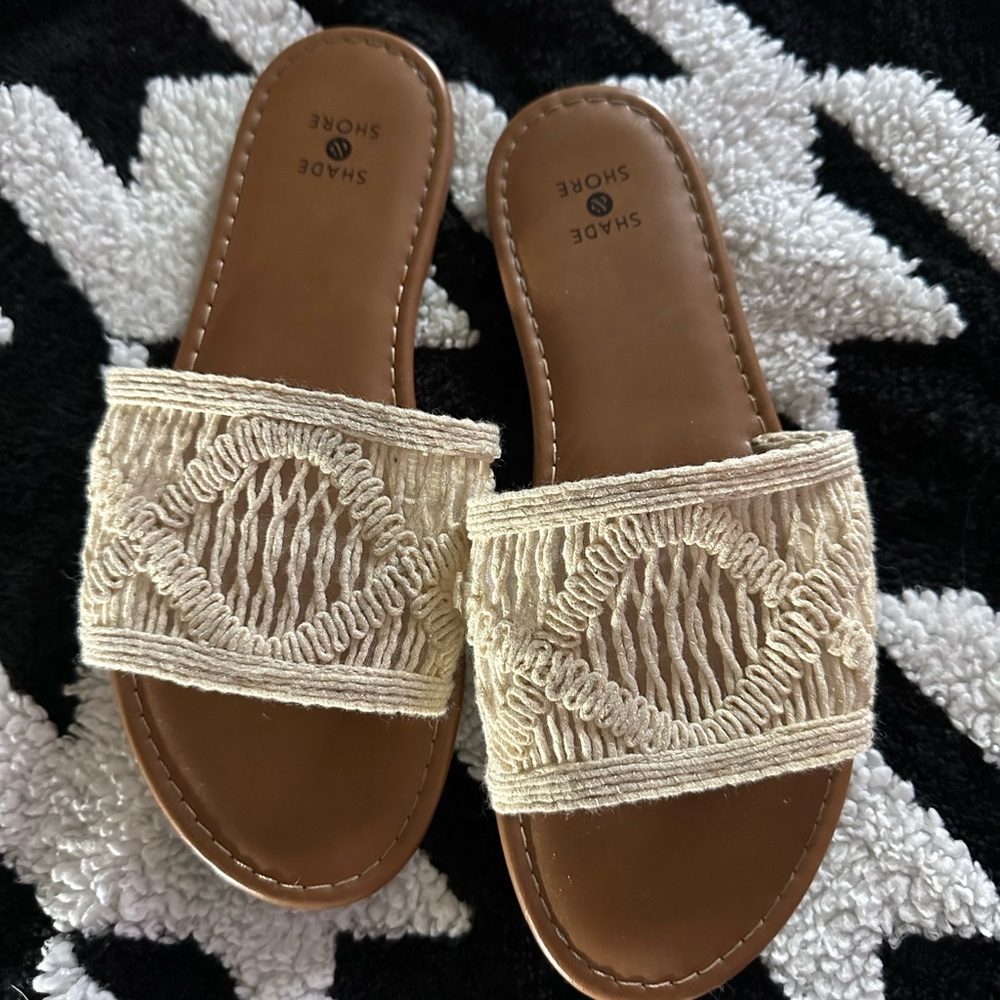 White sandals